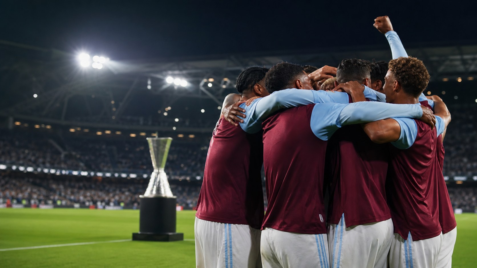 Aston Villa campione Europa League 2026: celebrazione in campo dopo la finale