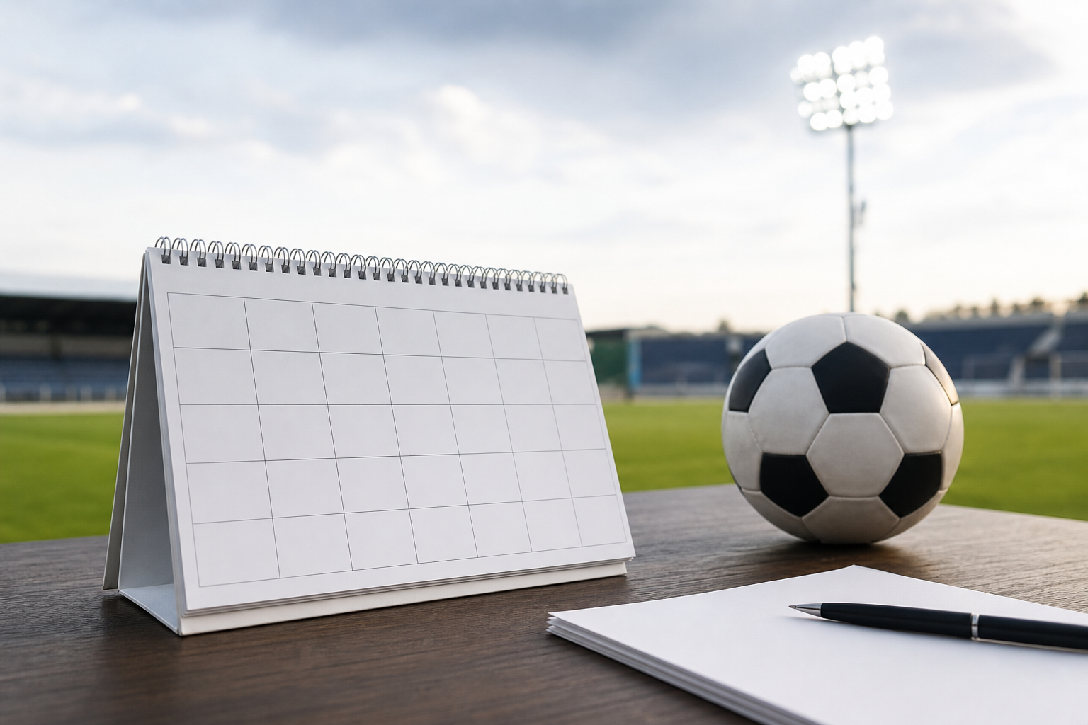 Calendario della Serie A 2026-27 con pallone da calcio