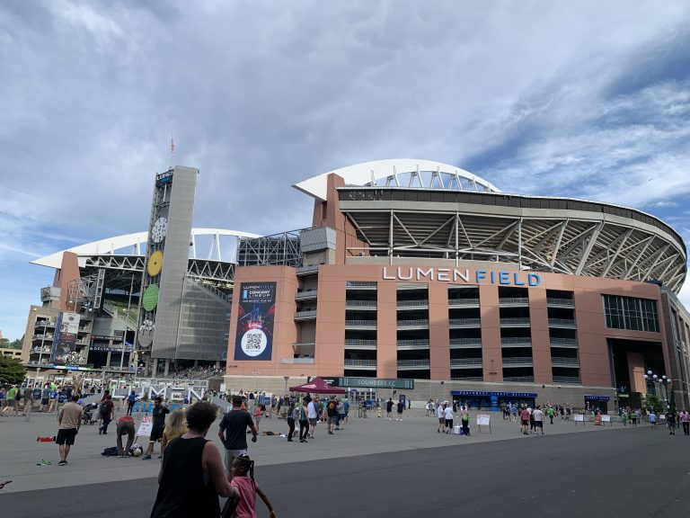 Esterno del Seattle Stadium Lumen Field, sede di Belgio-Egitto ai Mondiali 2026
