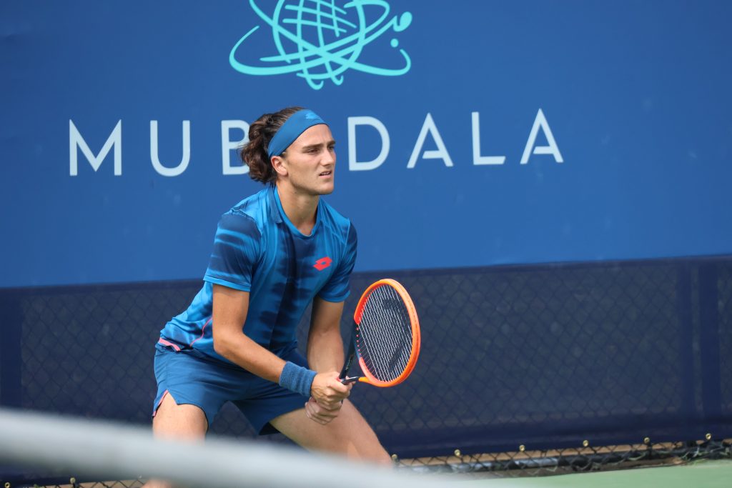 Mattia Bellucci in campo al Washington Open 2024