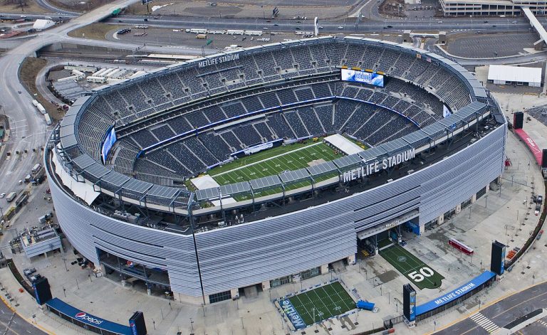 Vista aerea del New York New Jersey Stadium ai Mondiali 2026