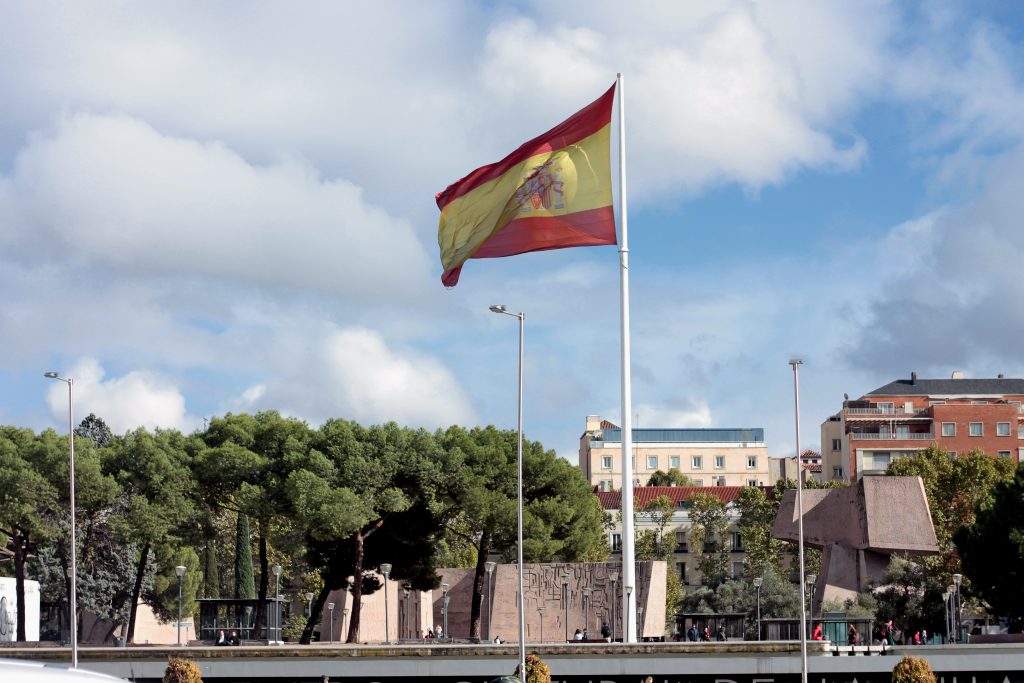 Plaza de Colón a Madrid, dove era previsto il maxischermo per Spagna-Arabia Saudita
