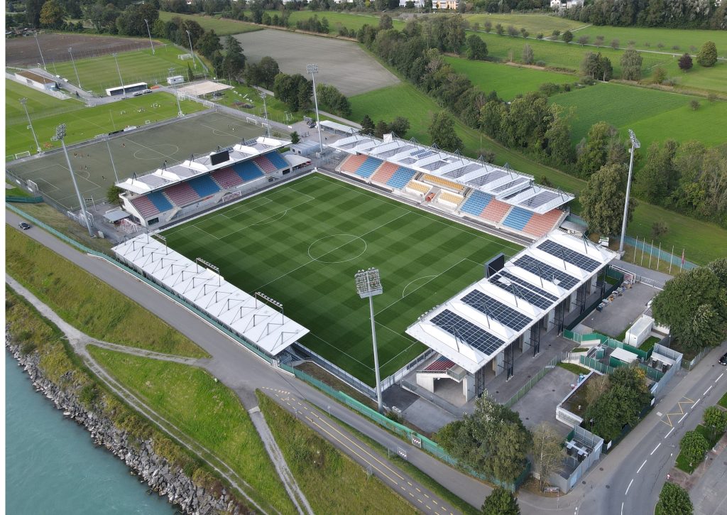 Rheinpark Stadion a Vaduz, sede di Liechtenstein-Cipro