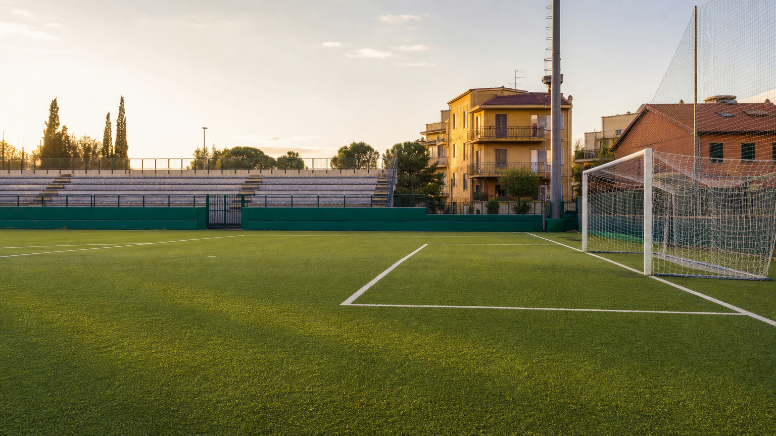 Campo di calcio giovanile per la finale Grifone-Piacenza Under 17