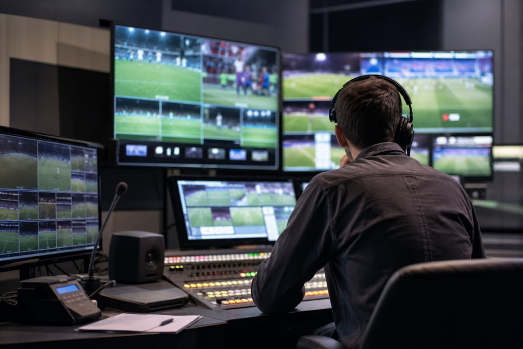 Regia video generica per sport in streaming su piattaforme connesse