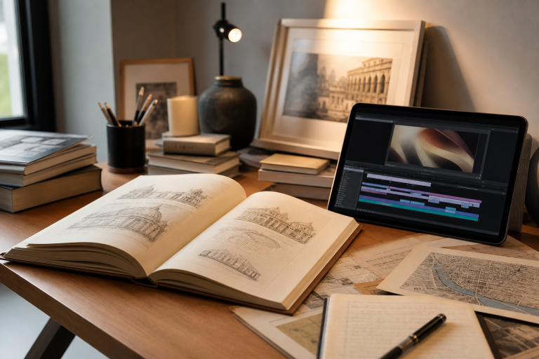 Libro di storia e tablet per una guida su Storia Pop RaiPlay e Rai Storia