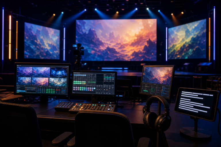 Regia video generica per uno showcase gaming in streaming
