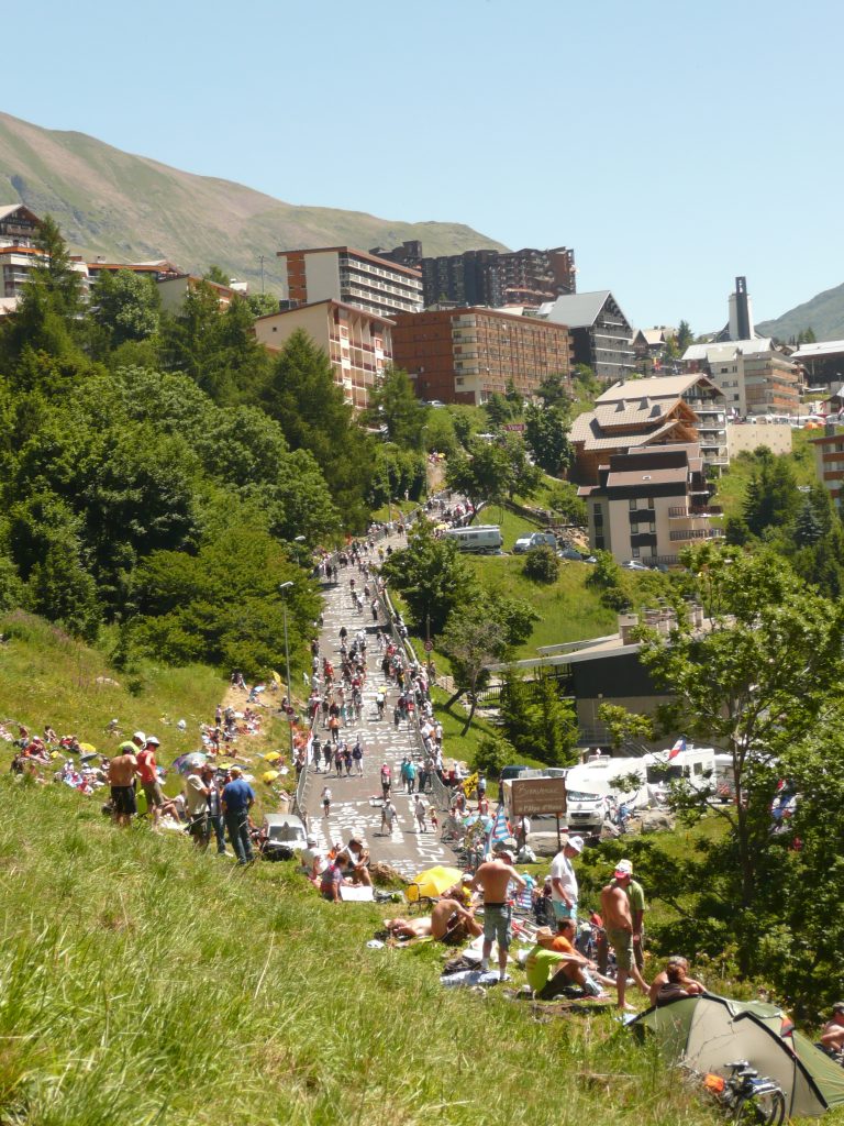 Alpe d’Huez prima di un arrivo del Tour de France