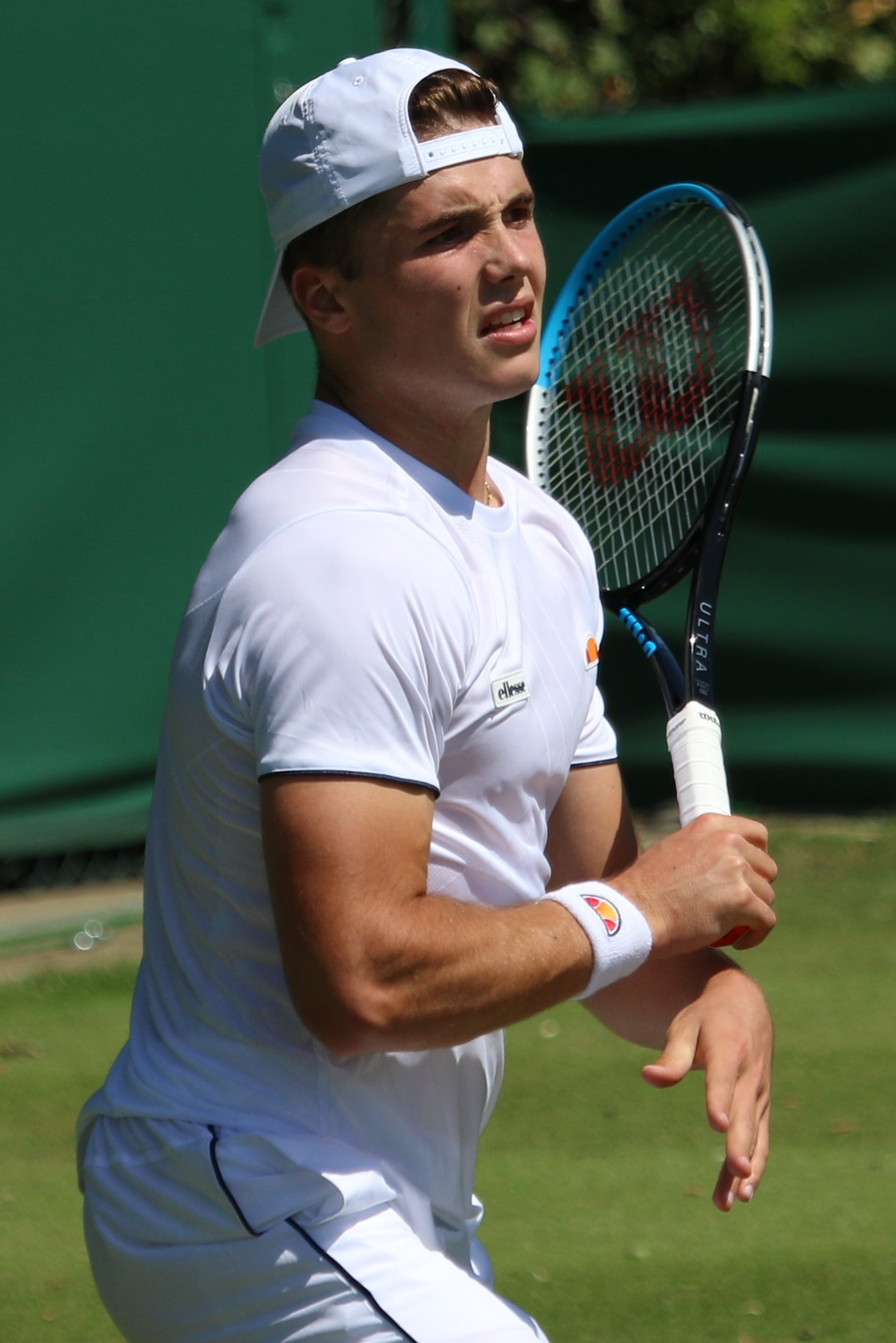 Arthur Fery in campo durante le qualificazioni di Wimbledon