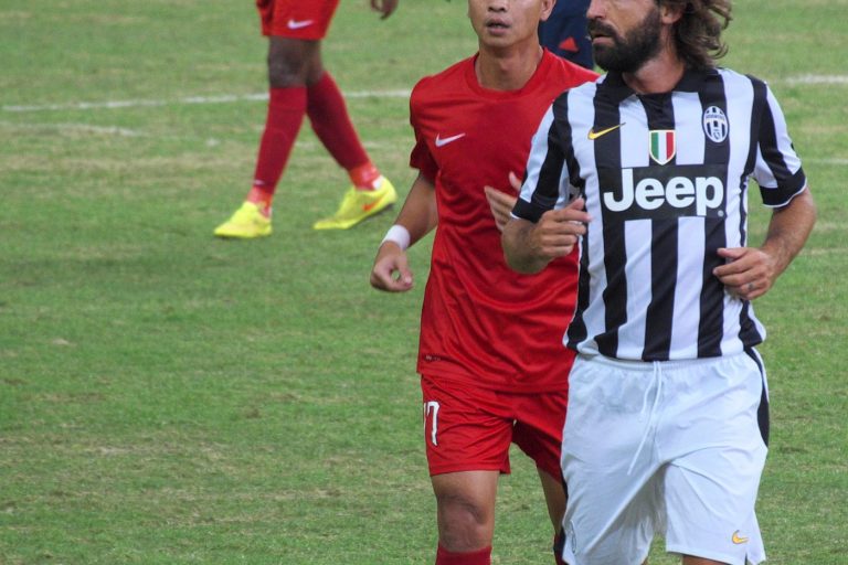 Andrea Pirlo durante una partita della Juventus nel 2014