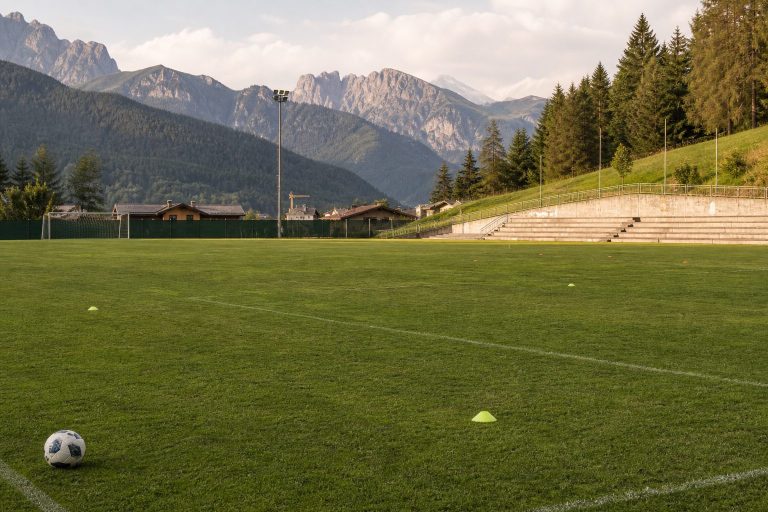 Campo di calcio alpino per Chievo-Al Ittifaq