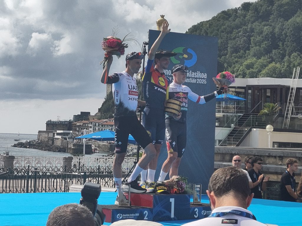 Podio della Clásica San Sebastián 2025