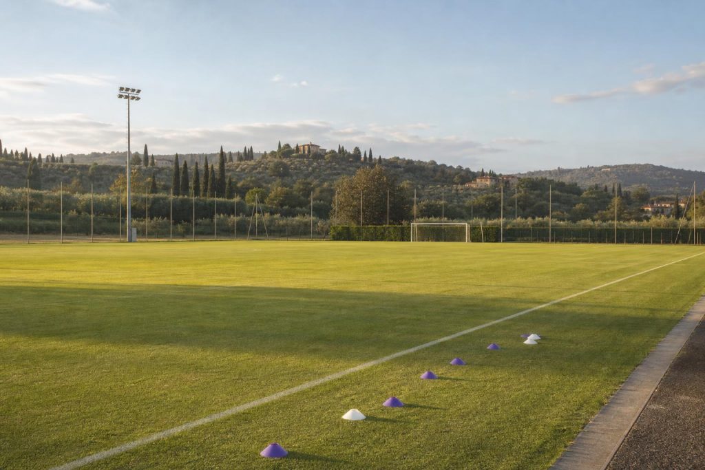 Campo di allenamento per la guida Fiorentina-Gubbio