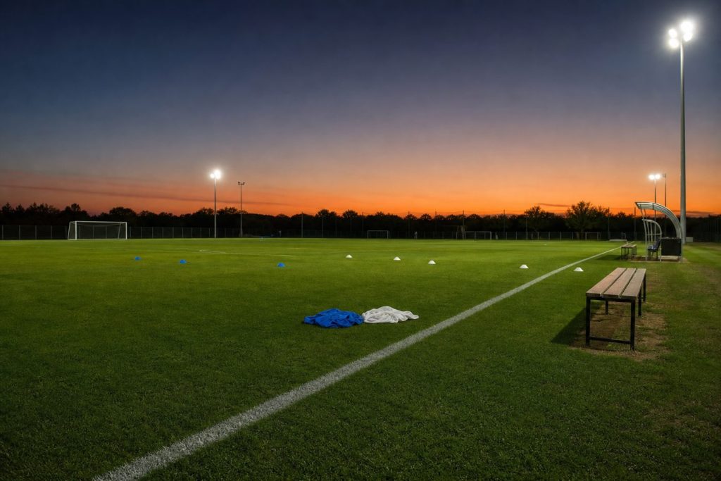 Campo di allenamento di calcio per la guida Lazio-Lazio Primavera