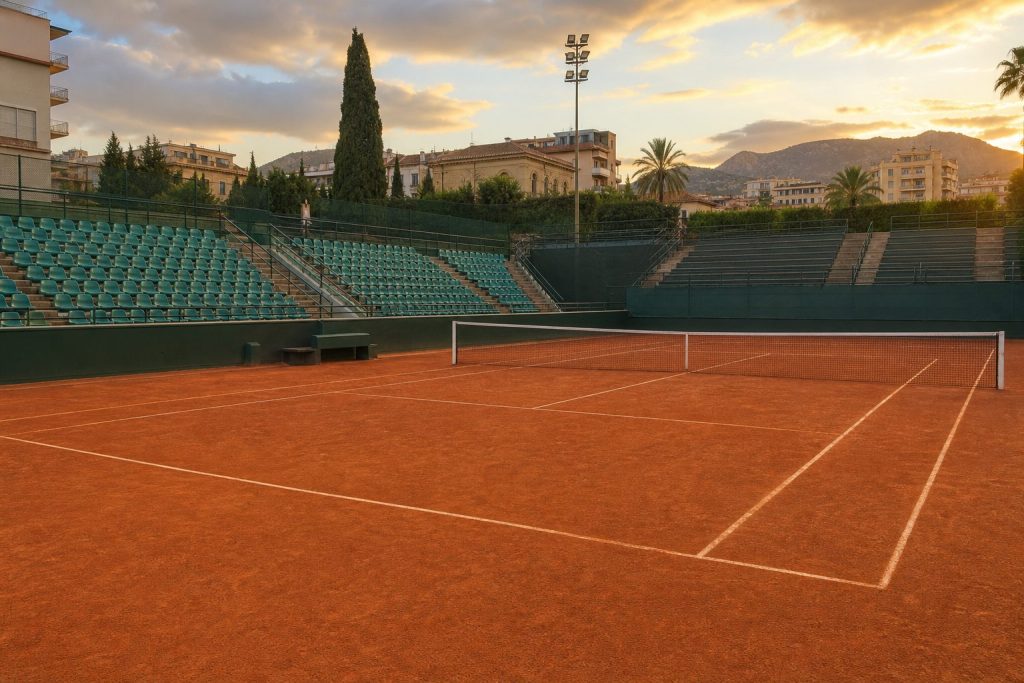 Campo da tennis in terra rossa per il Palermo Ladies Open 2026