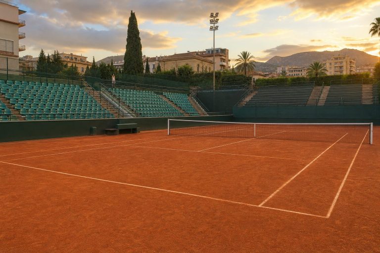 Campo da tennis in terra rossa per il Palermo Ladies Open 2026