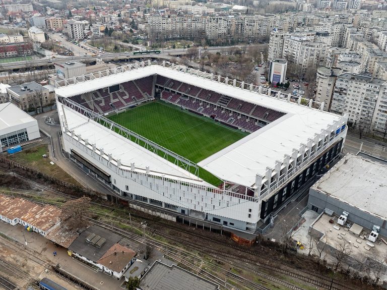 Stadionul Rapid-Giulești di Bucarest, sede di Hapoel Beer Sheva-Sabah