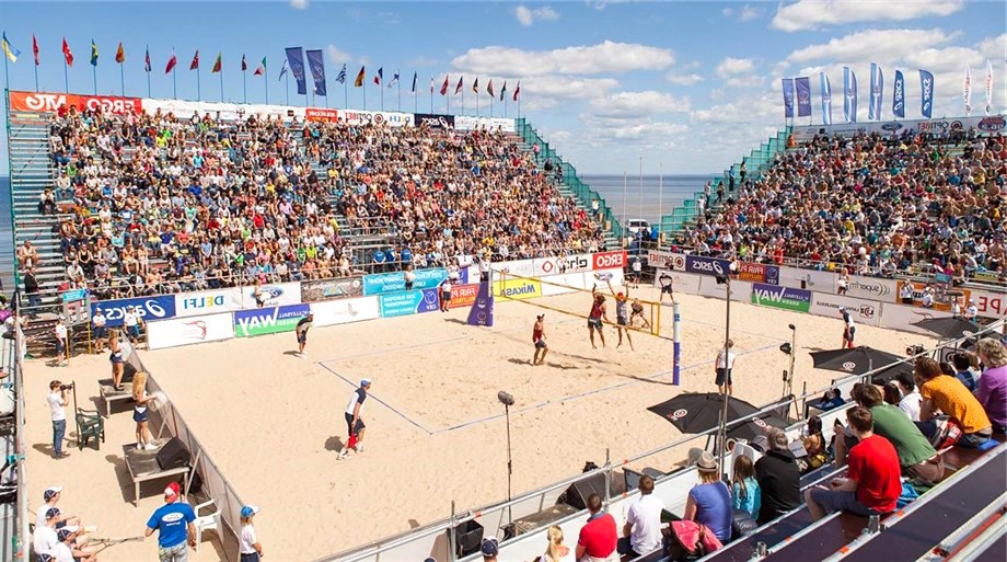 Partita agli Europei di beach volley