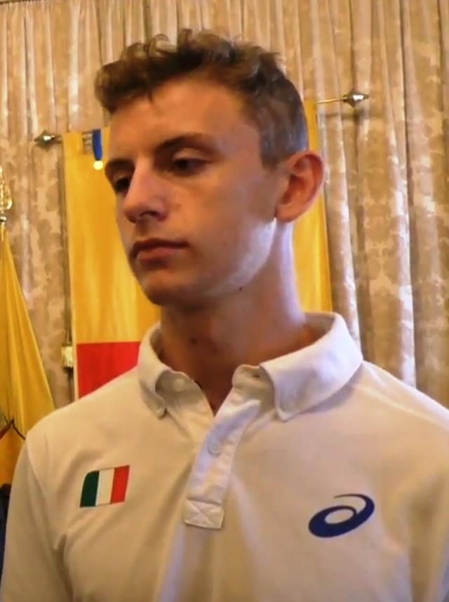 Alessandro Sibilio prima della finale dei 400 ostacoli agli Europei di atletica