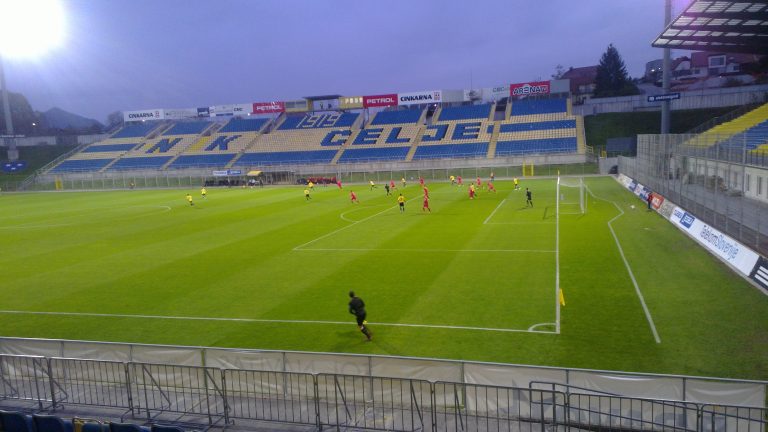 Stadion Z'dežele di Celje, sede di Celje-Slovan Bratislava