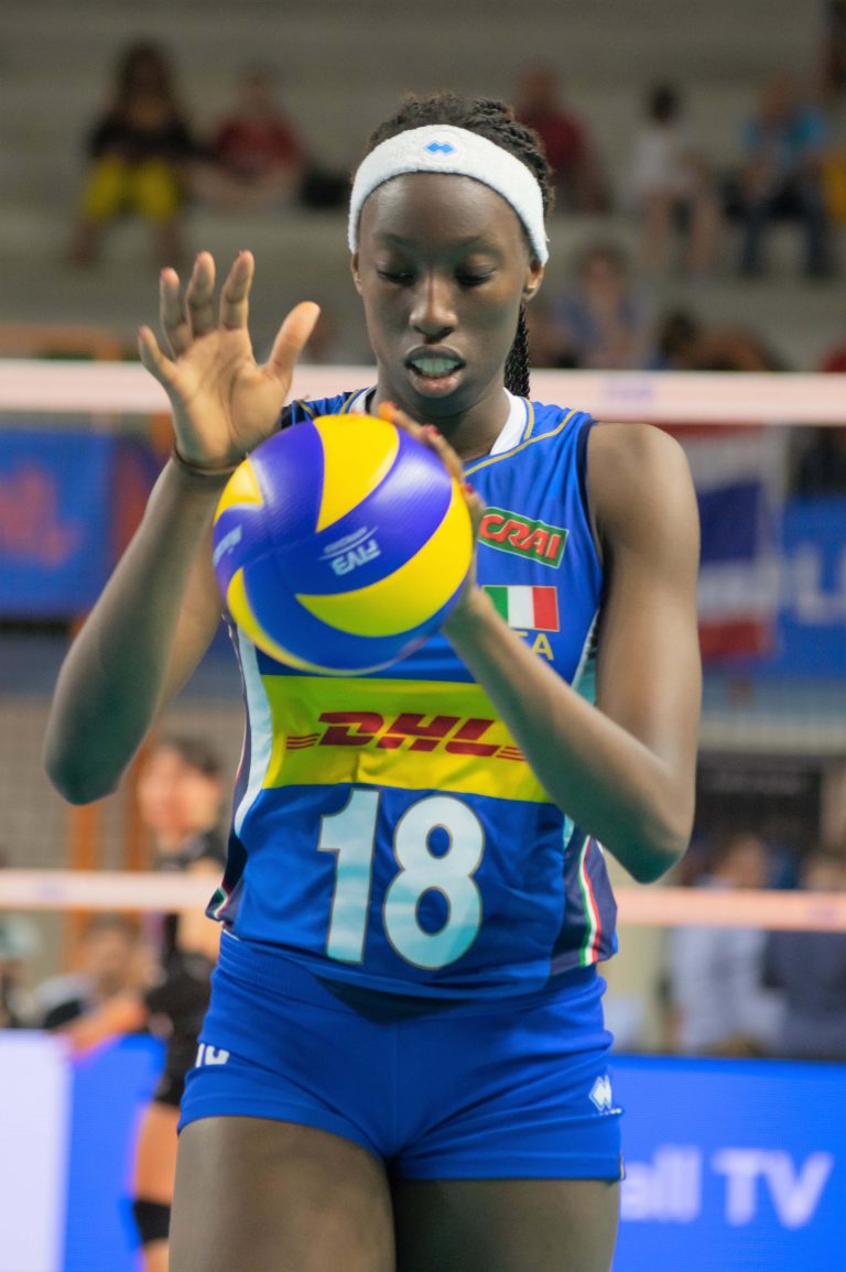 Paola Egonu con la nazionale italiana di volley