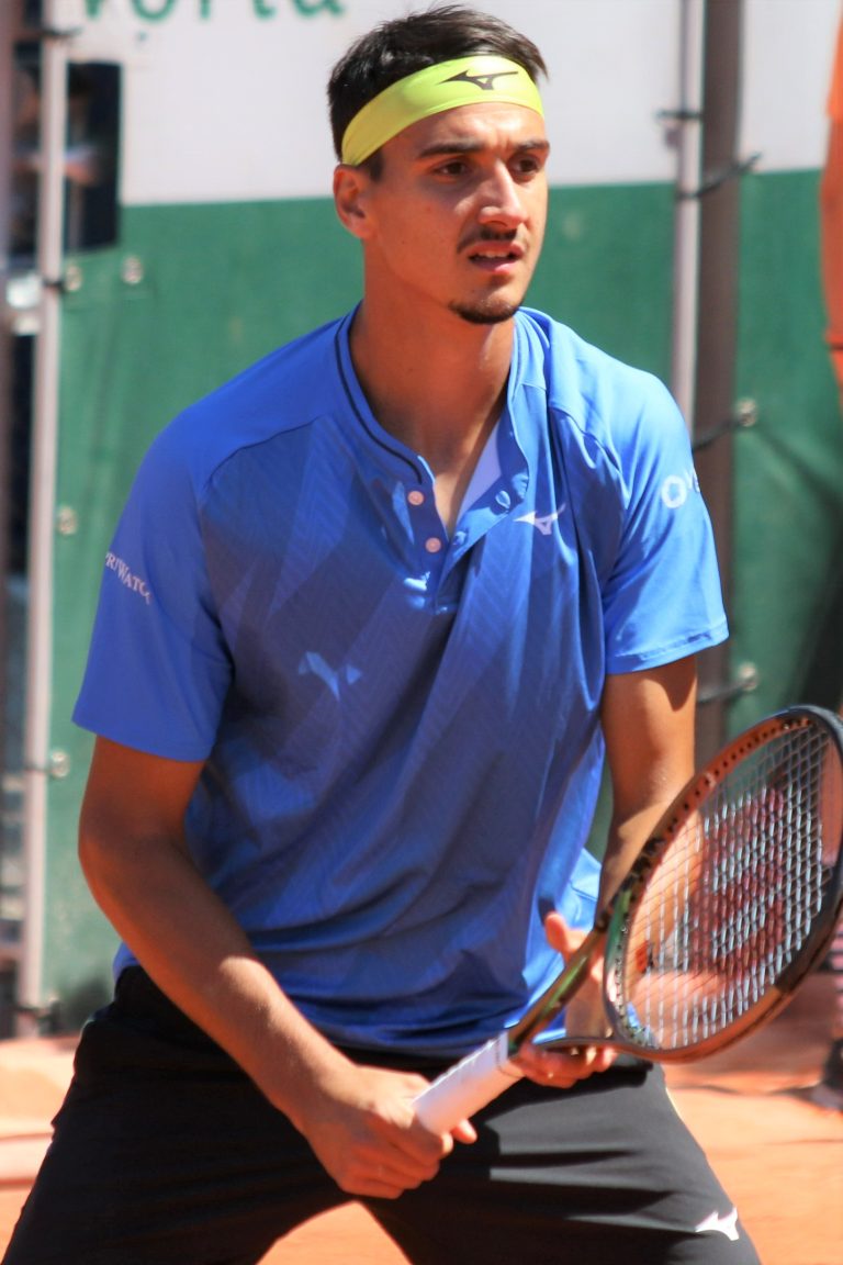 Lorenzo Sonego in campo prima di Shang-Sonego a Cincinnati 2026