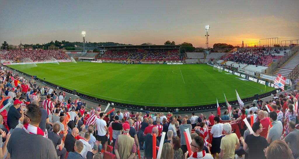 Stadio Romeo Menti di Vicenza per Vicenza-Catania di Coppa Italia