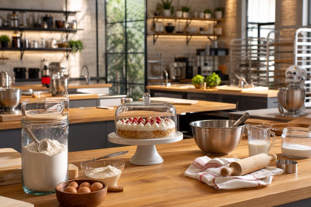Cucina di pasticceria per A Prima Vista Bake Off su Real Time