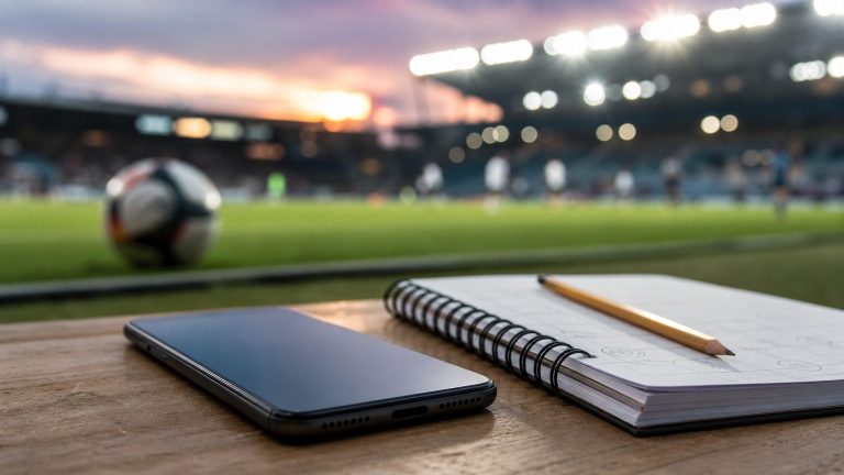 Smartphone e appunti fantasy football per Fantacalcio Night su DAZN