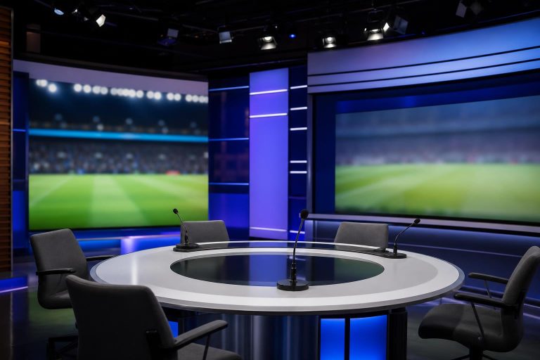 Studio televisivo sportivo generico per il ritorno di Pressing
