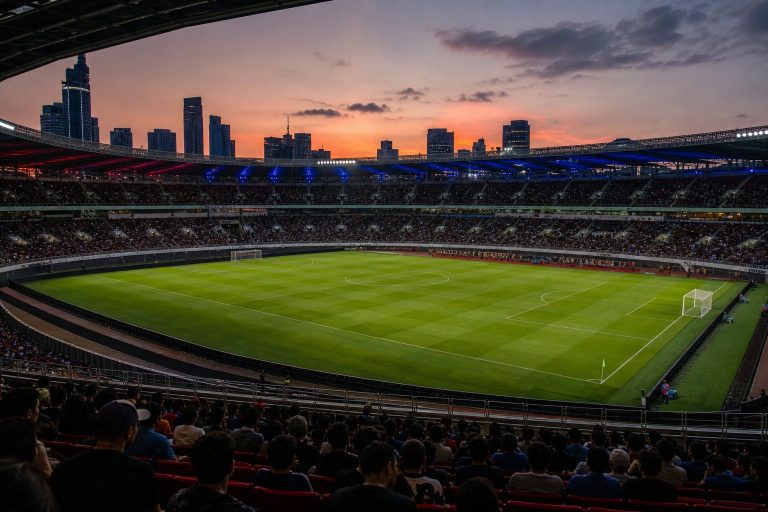 Stadio al tramonto per la guida a Chelsea-Milan a Jakarta
