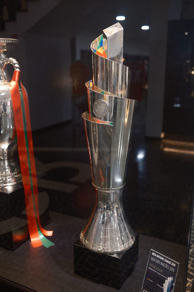 Trofeo UEFA Nations League esposto al Museo CR7