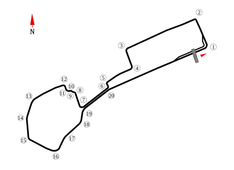 Mappa del Baku City Circuit per il GP Azerbaijan F1