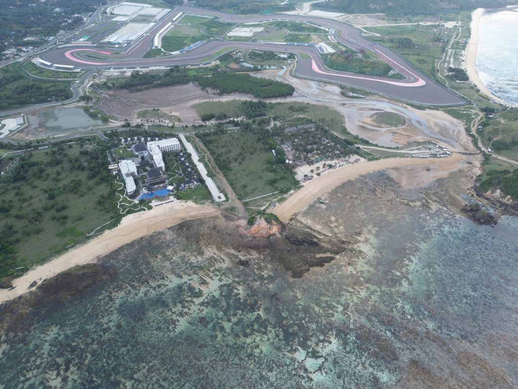 Circuito di Mandalika in Indonesia visto dall'alto